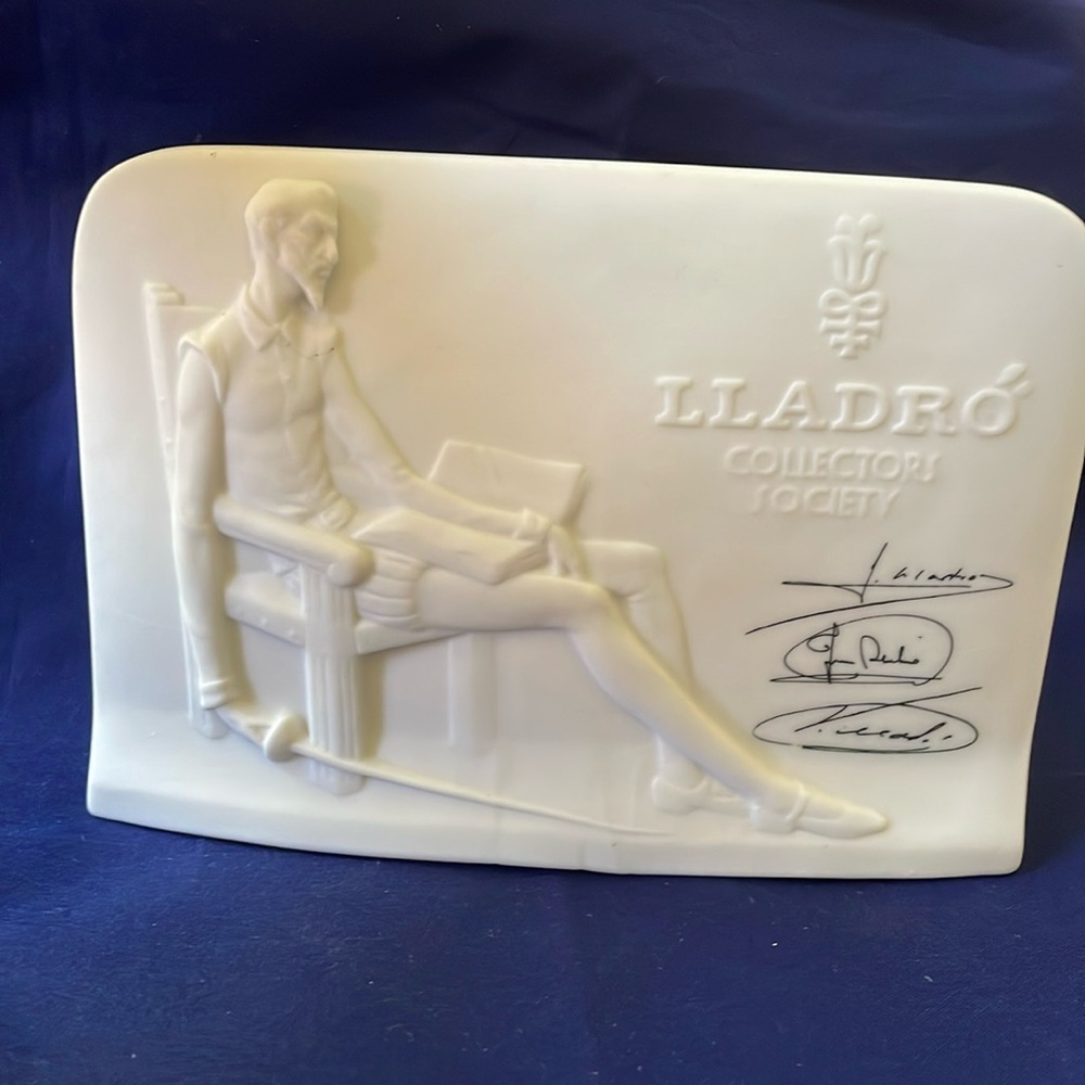 Lladro Collectors Society Plaque sign Don Quixote 1985 Spain
